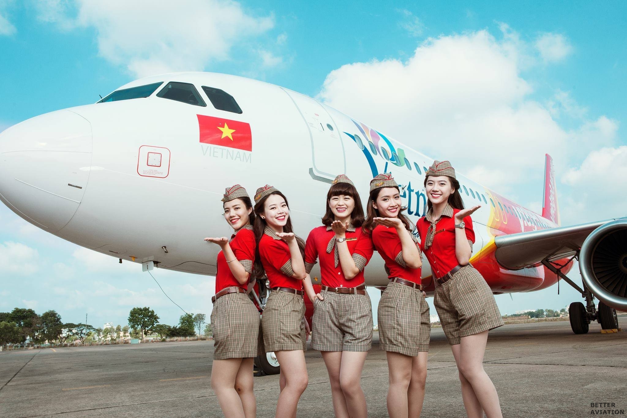 Đoàn tiếp viên hãng hàng không Vietjet Air